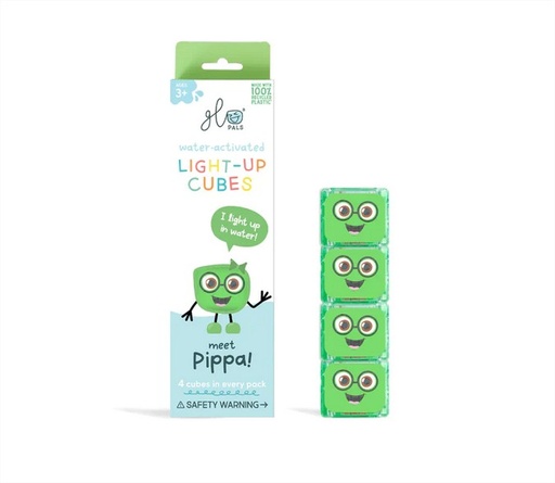 [850016823144] 4 cubos Iluminados Act. por Agua - Verde Glo Pals