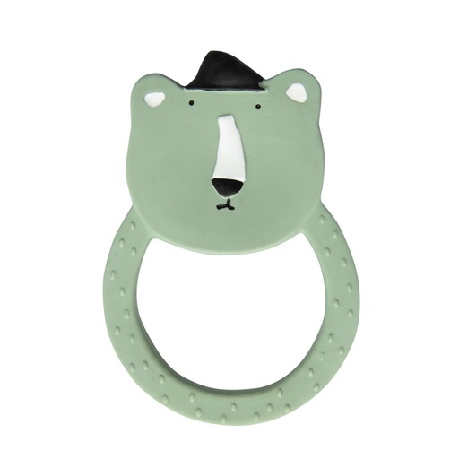 [37-657] Baby Natural Rubber Round Teether Polar Bear Trixie