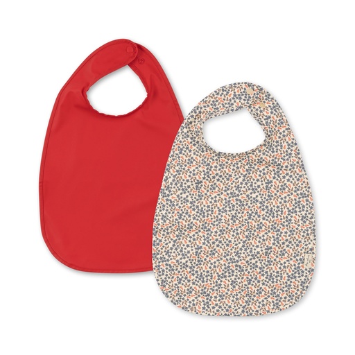 [KS2473] 2 Pack Dinner Bib Champ Bleu/Barbados Cherry Konges Sløjd