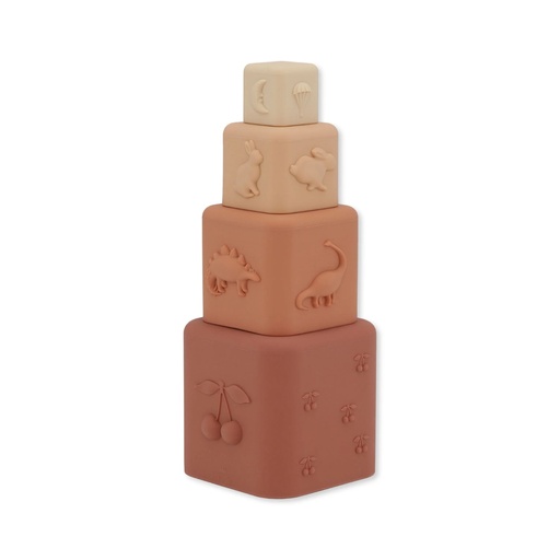 [KS4419] Silicone Stacking Tower Rosesand Mix Konges Sløjd