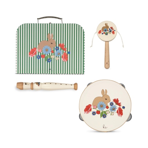 [KS6520] Wooden Music Set Bunny Fsc Bunny Tokki Konges Sløjd