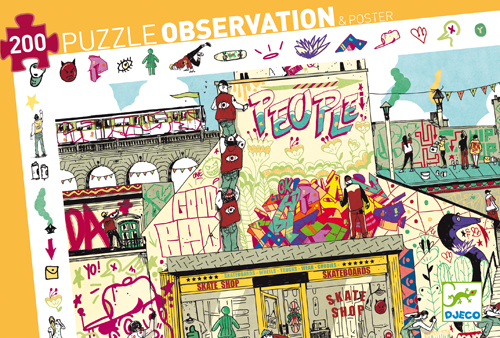 [DJ07453] Puzzle Observation Street Art 200 pcs Djeco