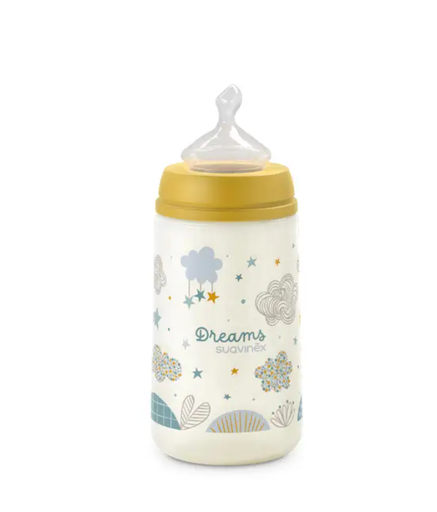 [8426420083607] Biberón 270Ml Anat. 0-6M Flujo M Dreams Mostaza Suavinex