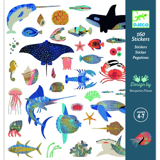 [DJ09278] Ocean Metallic Stickers Djeco