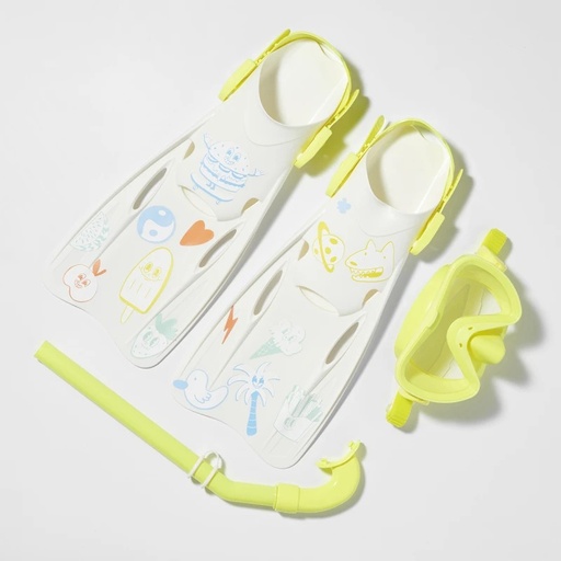 [9339296066379] Set snorkel Medium 6+ - Amarillo Sunnylife