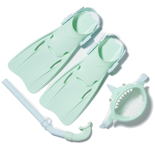 [9339296066317] Set Snorkel Medium 6+ - Salty the Shark Sunnylife