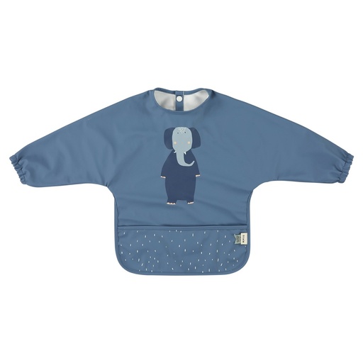 [96-330] Waterproof Long Sleeve Babero - Mrs. Elephant Trixie