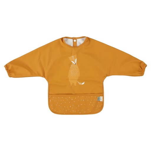 [96-331] Waterproof Long Sleeve Babero - Mr. Fox Trixie