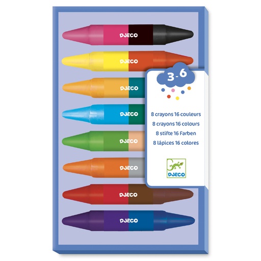 [DJ08874] 8 Twins Crayons  Design By By Djeco