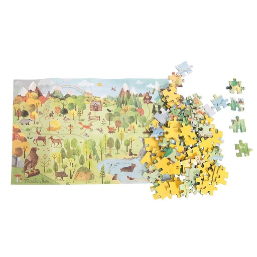 [712410] Puzzle (96Pcs) La Foret Moulin Roty