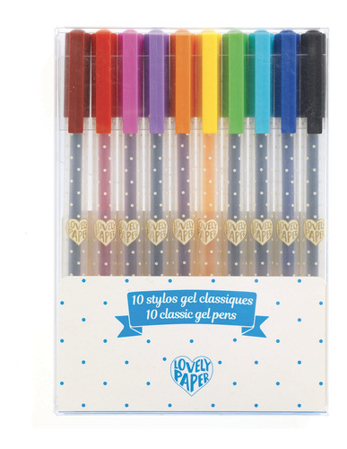 [DD03759] 10 Stylos Gel Classiques Lovely Paper